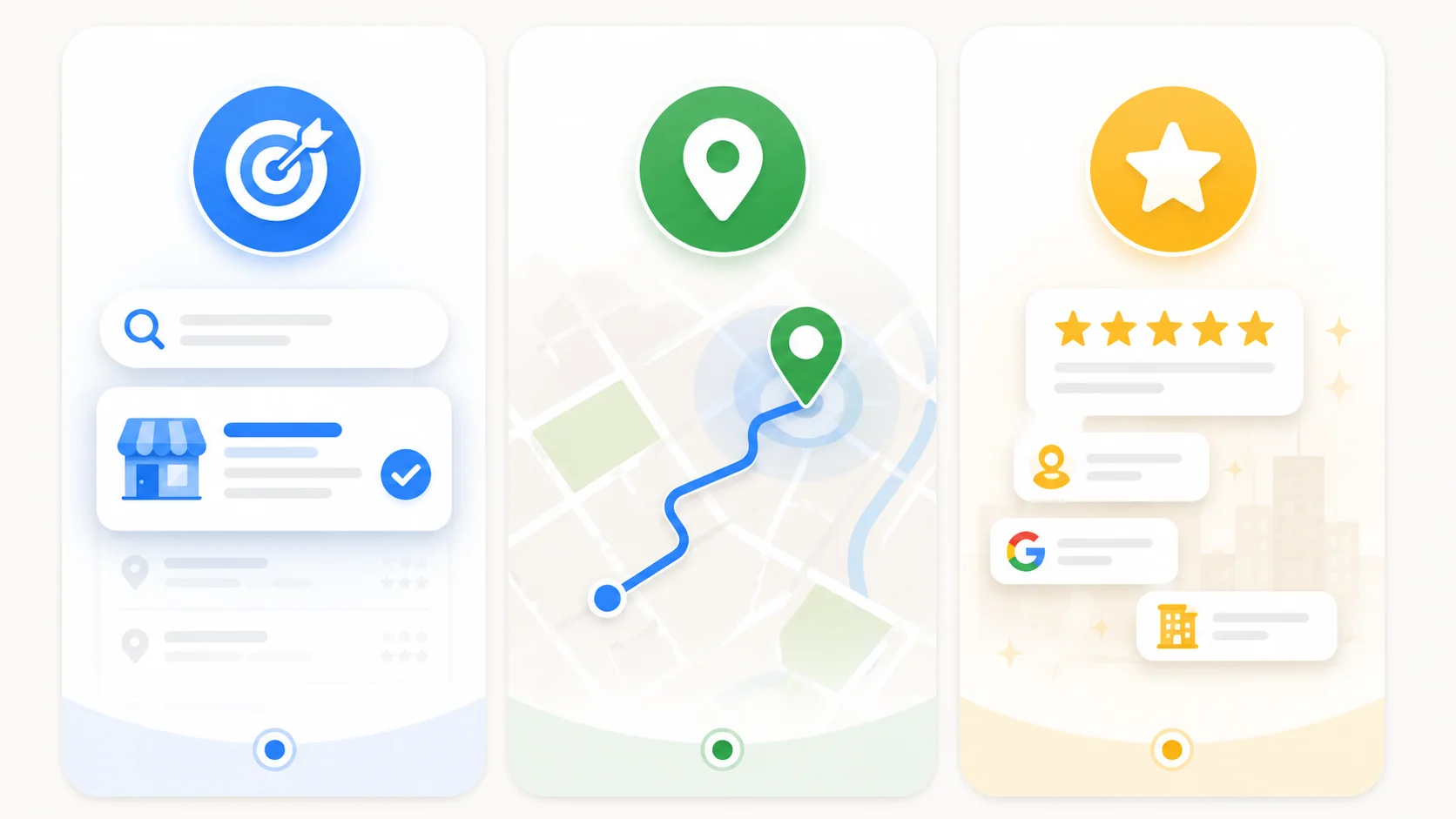 The three core local ranking factors relevance, distance, and prominenc